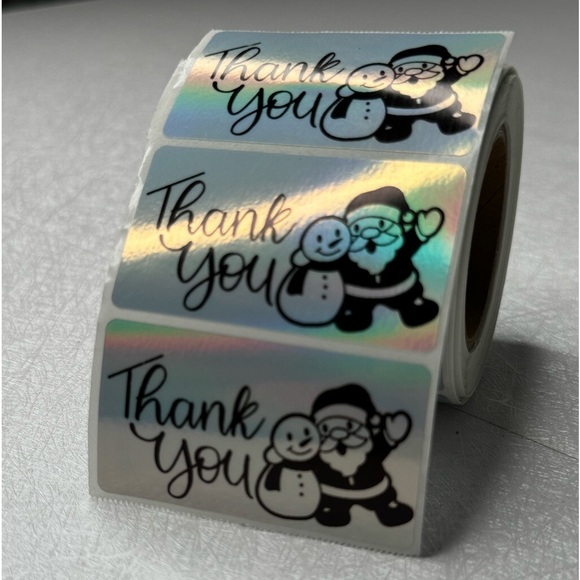 100 Thank You Christmas Stickers, Envelope Seals, Labels, Tags, Stamps,2.25" new - Picture 9 of 16